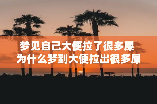 梦见自己大便拉了很多屎 为什么梦到大便拉出很多屎