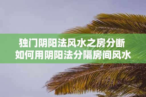 独门阴阳法风水之房分断 如何用阴阳法分隔房间风水