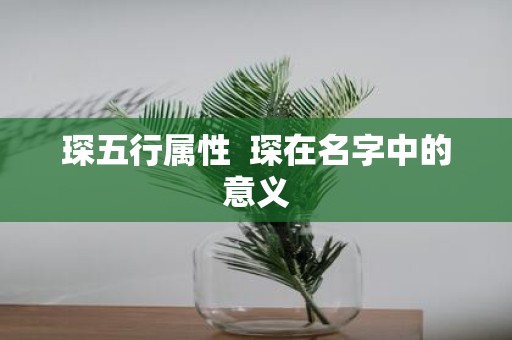 琛五行属性 琛在名字中的意义