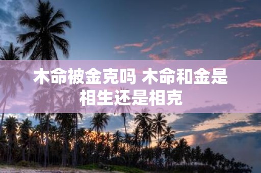 木命被金克吗 木命和金是相生还是相克