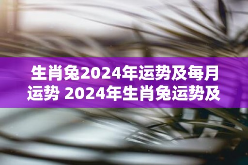 生肖兔2025年运势及每月运势 2025年生肖兔运势及月运如何