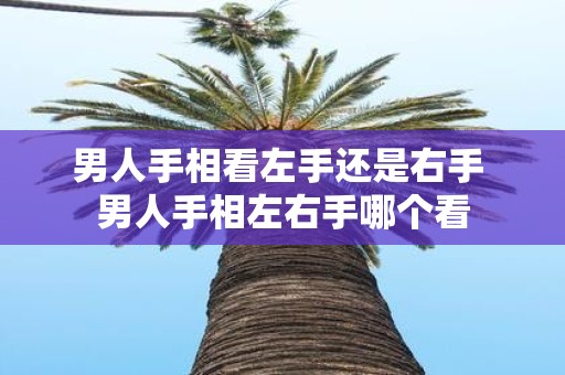 男人手相看左手还是右手 男人手相左右手哪个看