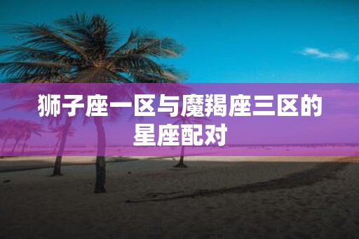 狮子座一区与魔羯座三区的星座配对