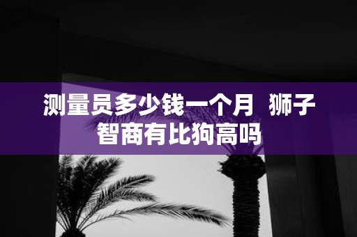 测量员多少钱一个月 狮子智商有比狗高吗
