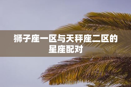 狮子座一区与天秤座二区的星座配对