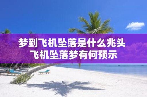 梦到飞机坠落是什么兆头 飞机坠落梦有何预示