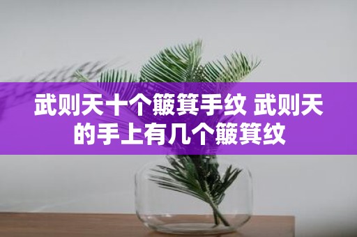 武则天十个簸箕手纹 武则天的手上有几个簸箕纹