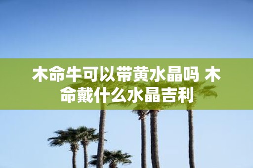木命牛可以带黄水晶吗 木命戴什么水晶吉利