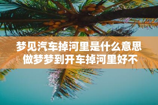 梦见汽车掉河里是什么意思 做梦梦到开车掉河里好不好