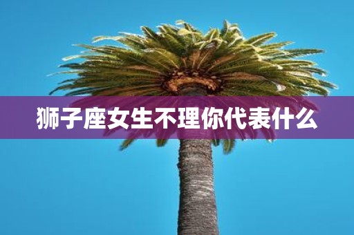 狮子座女生不理你代表什么