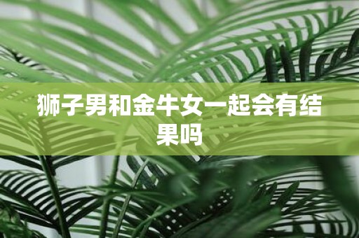 狮子男和金牛女一起会有结果吗
