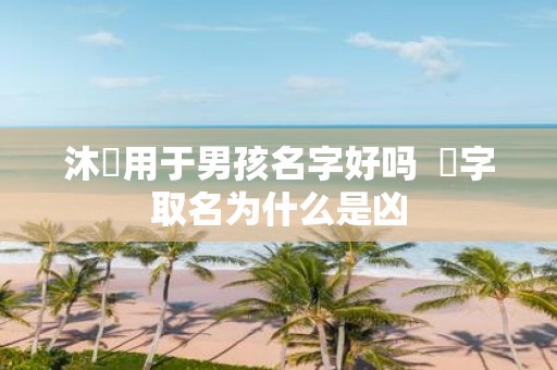 沐莀用于男孩名字好吗 莀字取名为什么是凶