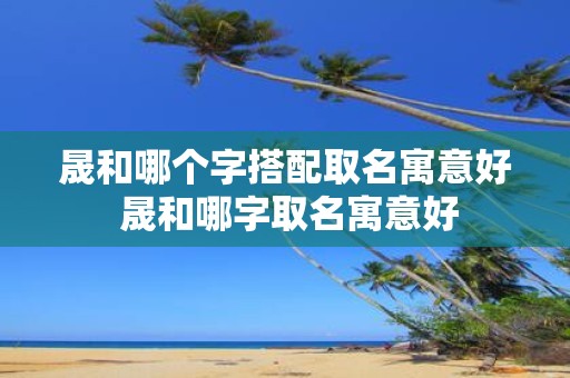 晟和哪个字搭配取名寓意好 晟和哪字取名寓意好