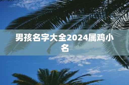 男孩名字大全2025属鸡小名