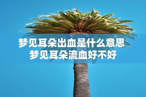 梦见耳朵出血是什么意思 梦见耳朵流血好不好