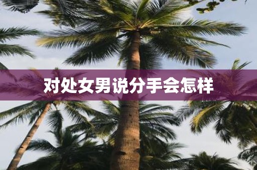对处女男说分手会怎样