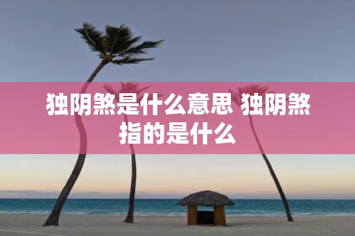 独阴煞是什么意思 独阴煞指的是什么