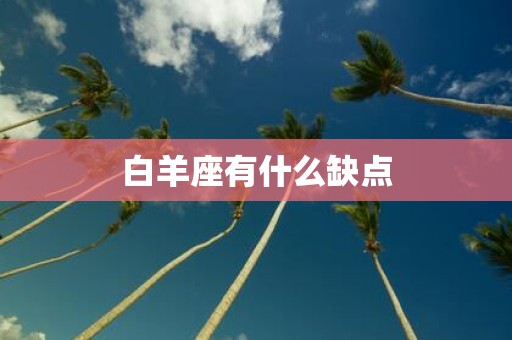 白羊座有什么缺点