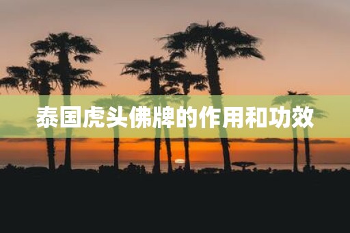 泰国虎头佛牌的作用和功效