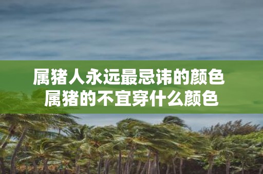 属猪人永远最忌讳的颜色 属猪的不宜穿什么颜色