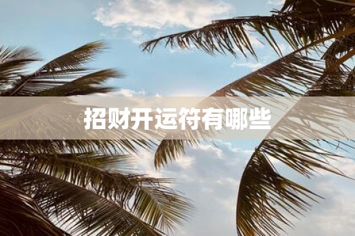 招财开运符有哪些