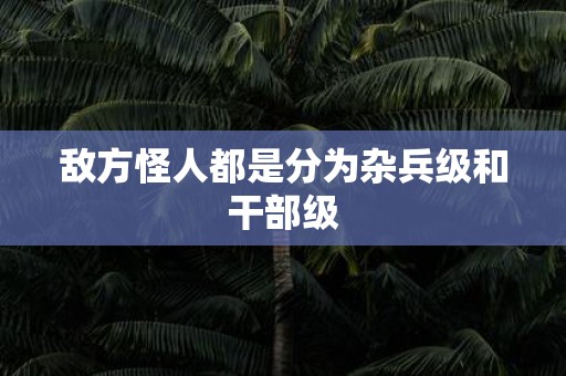敌方怪人都是分为杂兵级和干部级