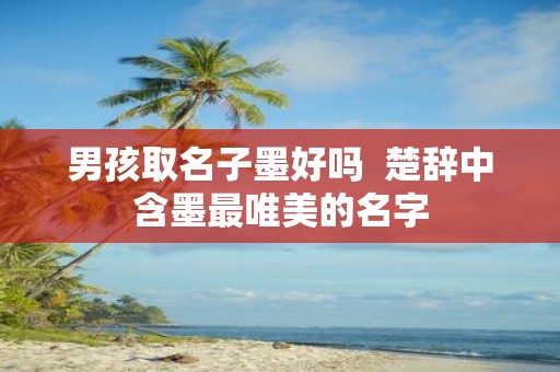 男孩取名子墨好吗 楚辞中含墨最唯美的名字