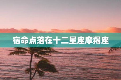 宿命点落在十二星座摩羯座