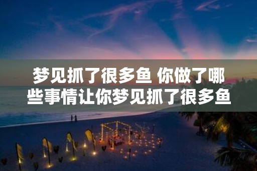 梦见抓了很多鱼 你做了哪些事情让你梦见抓了很多鱼