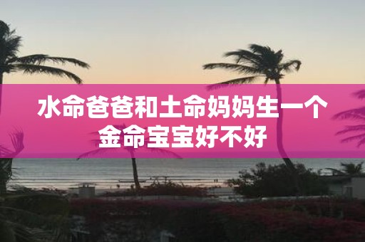 水命爸爸和土命妈妈生一个金命宝宝好不好