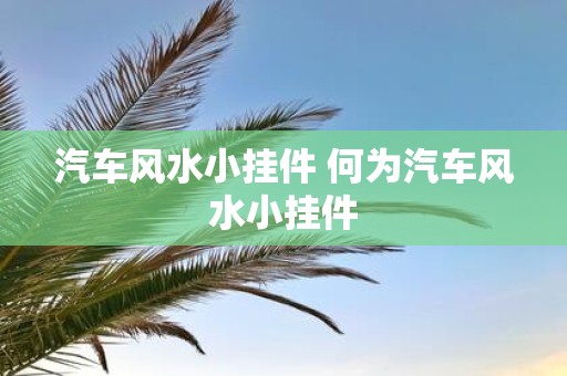 汽车风水小挂件 何为汽车风水小挂件
