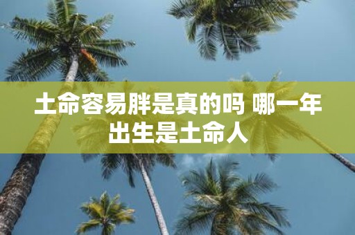 土命容易胖是真的吗 哪一年出生是土命人