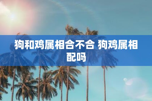 狗和鸡属相合不合 狗鸡属相配吗