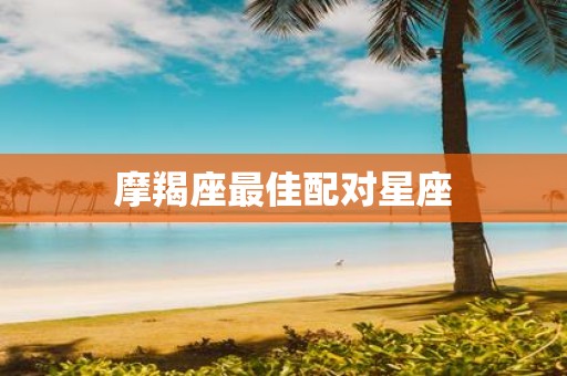 摩羯座最佳配对星座