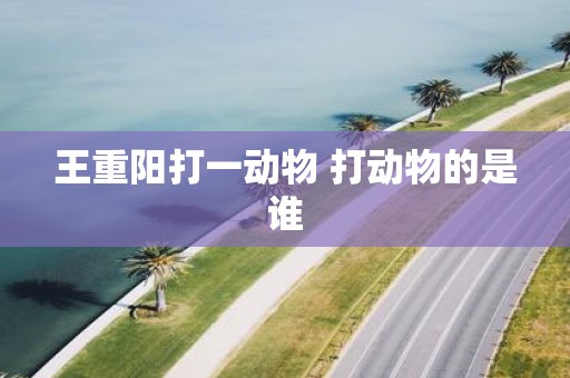 王重阳打一动物 打动物的是谁
