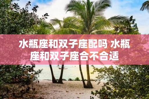 水瓶座和双子座配吗 水瓶座和双子座合不合适