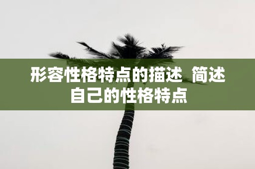 形容性格特点的描述 简述自己的性格特点