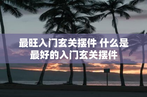 最旺入门玄关摆件 什么是最好的入门玄关摆件