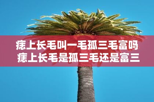 痣上长毛叫一毛孤三毛富吗 痣上长毛是孤三毛还是富三毛