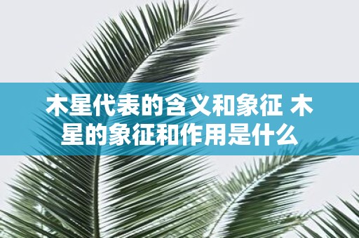 木星代表的含义和象征 木星的象征和作用是什么