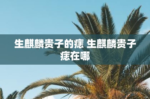 生麒麟贵子的痣 生麒麟贵子痣在哪
