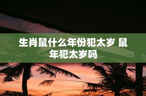 生肖鼠什么年份犯太岁 鼠年犯太岁吗