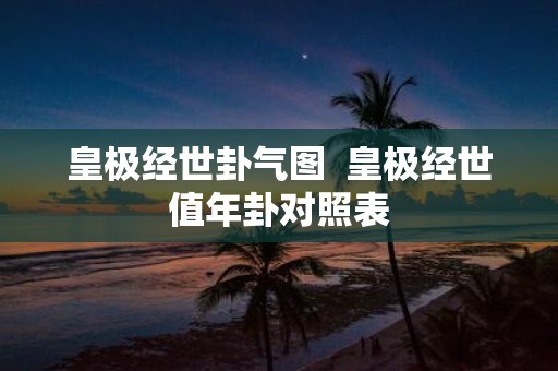 皇极经世卦气图 皇极经世值年卦对照表