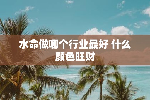 水命做哪个行业最好 什么颜色旺财