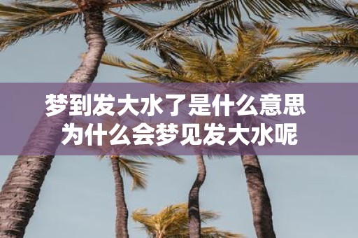 梦到发大水了是什么意思 为什么会梦见发大水呢
