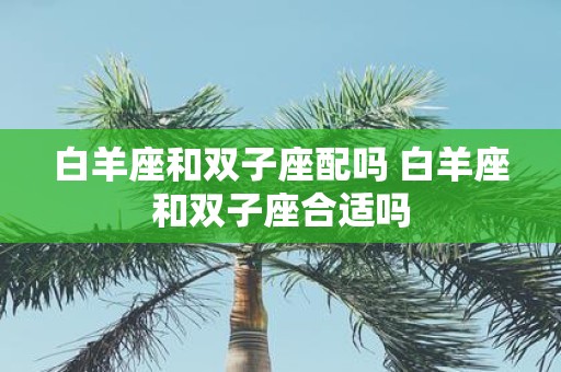 白羊座和双子座配吗 白羊座和双子座合适吗