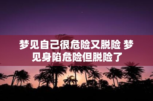 梦见自己很危险又脱险 梦见身陷危险但脱险了