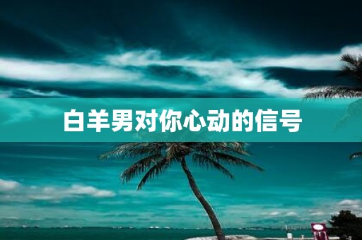 白羊男对你心动的信号