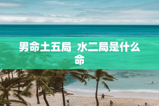 男命土五局 水二局是什么命