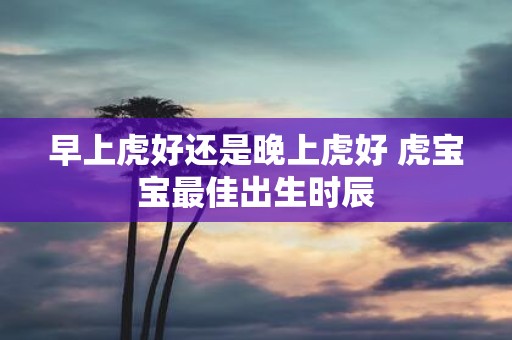 早上虎好还是晚上虎好 虎宝宝最佳出生时辰